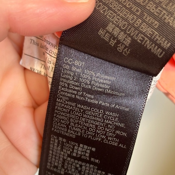 Marmot Kids Vibrant Red and Peach Coral Puffer Jacket - Picture 8 of 9